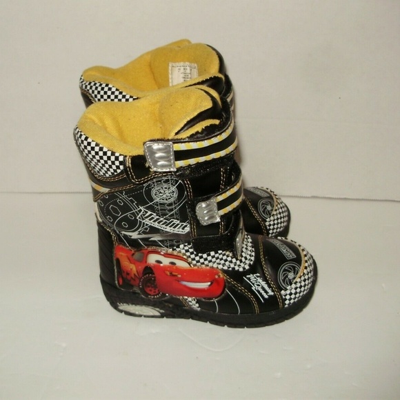 Cars Other - Cars Lightning Mcqueen Boys Rain Snow Boots Size 8